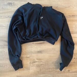 Cropped Black Gymshark Hoodie